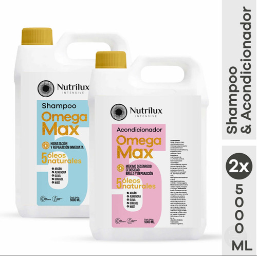 Shampoo + Acondicionador 10lts Total Nutritivos E Hidratante