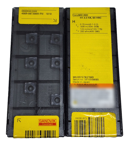 Corona Piña 40mm Bt40+10 Insertos 490r-08t308pm 1010 Sandvik
