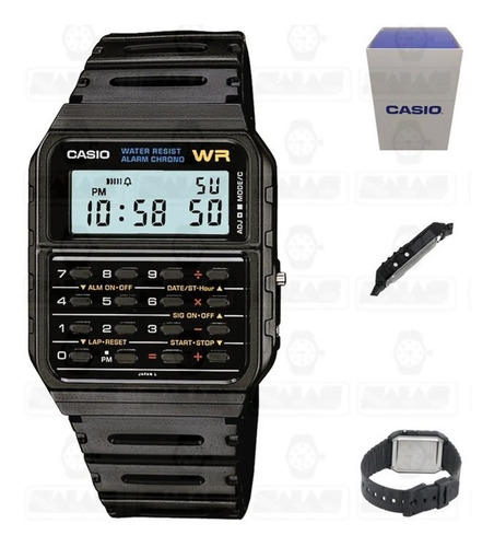 Reloj Casio Ca53 1z Unisex Calculadora Negro Resina Full