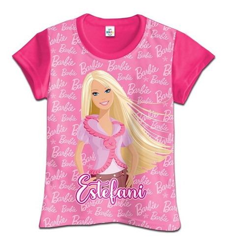 Franela Camisa Para Niña Barbie En Algodon
