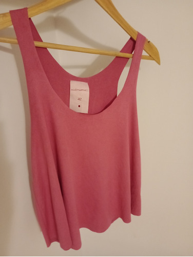 Musculosa Gamuza Fucsia Allo Martínez Talle M/l