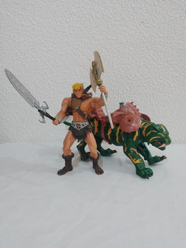 Master Of The Universe Battle Cat Y He-man Serie 200x Mattel (Usado)
