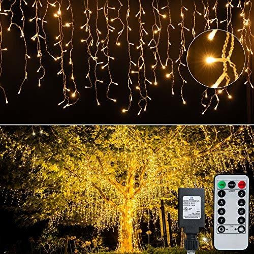 Luces De Navidad Led Icicle Para Exteriores, 19.6 Pies, 54 G