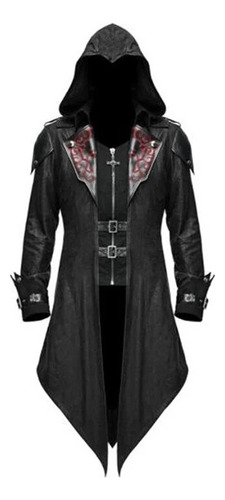 Vestido Rojo Negro Medieval Para Hombre, 5xl, Estilo Steampu