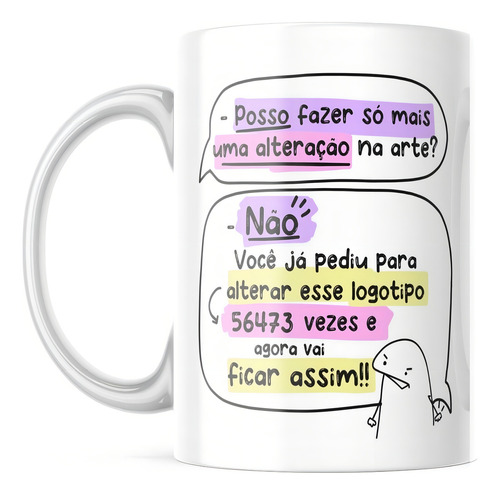 Caneca Xícara Personalizada Profissões Designer Gráfico Cor Branco