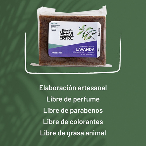 Jabon De Lavanda Y Neem 150 Gr - Erfre