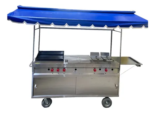 comprar Carro Para Comida Rapida Con Doble Freidora Y Toldo Leer
