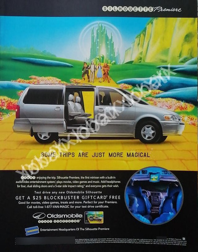 Cartel Autos Oldsmobile Silhouette Premiere Van 1999 966