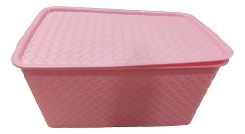 Caja Decorativa De Dispita  Di11903  Color Rosa   19cm De Largo X   14cm De Ancho X   13cm De Alto 