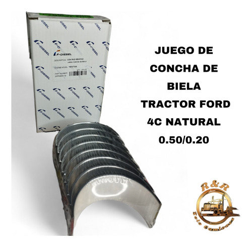 Juego De Concha De Biela Tractor Ford 4c Natural 0.20