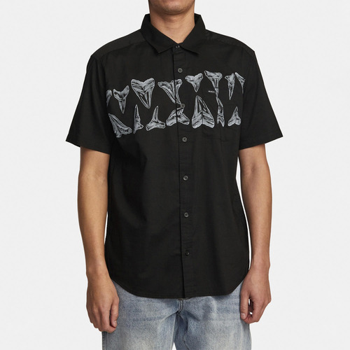 Camisa M/c Hombre Horton Teeth M Wvtp Negro