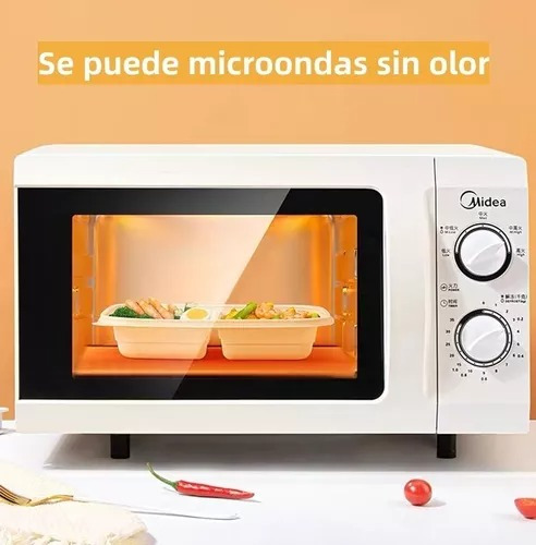 100 Envases Biodegradable Colacion Comidas 800ml