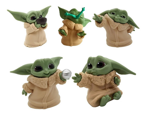 Baby Yoda Grogu Figuras De Acción Juguetes Mandaloriano 5 Un