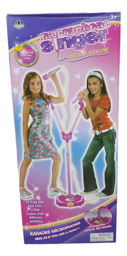 Juguete Microfono Doble Nena/varon Con Karaoque Toys Palace