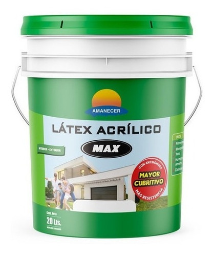 Pintura Látex Max Interior/exterior 20 L  | Amanecer Color Blanco