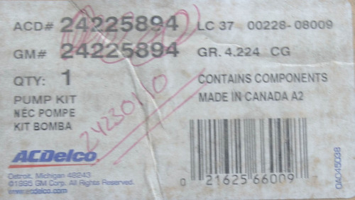 Imagen 4 de 4 de Cuerpo Bomba 24230110 Aceite Caja 4l60e (m30)