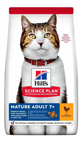 Alimento Hill's Science Diet Mature Adult 7+ para gato adulto sabor pollo en bolsa de 1.5kg