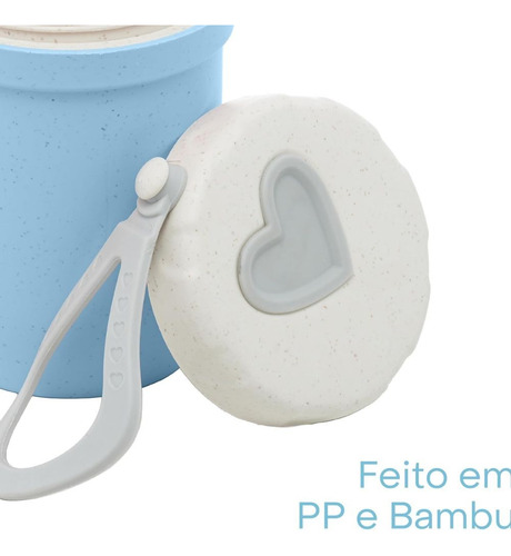 Pote Térmico Bambu Com Parede Dupla E Com Alça 300ml - Lyor