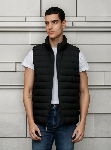 Chaqueta Vest Acolchada Negro Calvin Klein