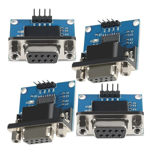 4 Pzs Adaptador Rs232 Max3232 A Ttl A Serial Db9 Arduino Pic