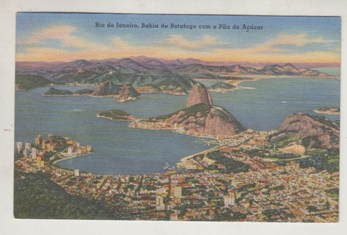 1955 Postal Vista Bahia De Botafogo Rio De Janeiro Cursada 