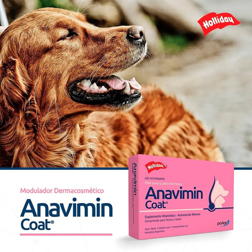Suplemento Anavimin Coat Perros Y Gatos Caja 21 Tabletas