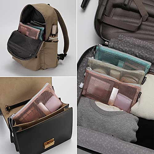 Bolsa De Aseo Portátil Multicolor De Malla De Nylon