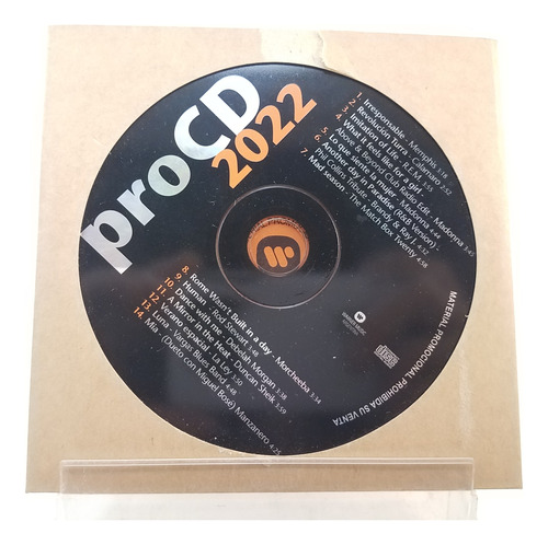 Warner Promo 2022 - Memphis Calamaro Madonna Cd Mb