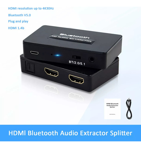 Extractor De Audio Bluetooth Hdmi Conector Bluetooth V5.0 4