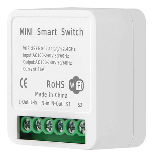 Mini Módulo De Interruptor Wi-fi 16a Wi-fi Nt Relay Light Sw