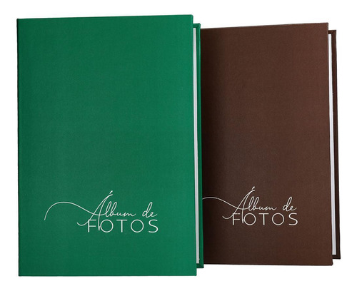 Album 1000 Fotos 2 X 10x15/500 Fosco Marrom E Verde Vintage