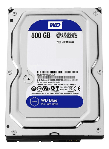 interno Western Digital WD5000AZLX 500GB azul