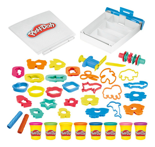 Estuche De Creatividad 40 Herramientas De Play-doh +3 Multicolor