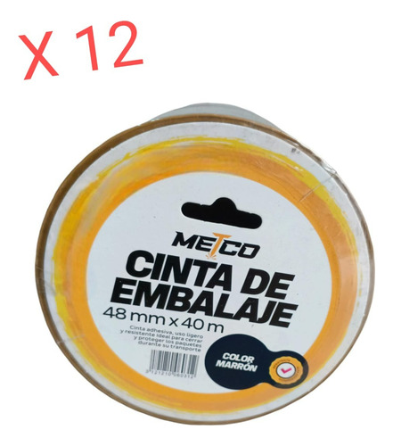 Cinta De Embalaje  Marron  48mm X 40m  (pack De 12)