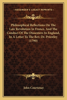 Libro Philosophical Reflections On The Late Revolution In...