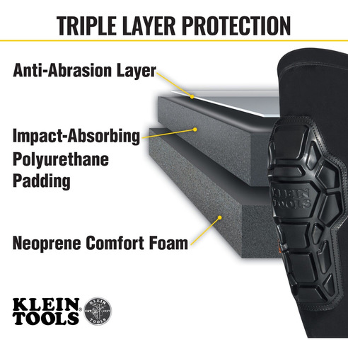 Klein Tools 60615 Heavy Duty Knee Pad Sleeves, S/m Yyn