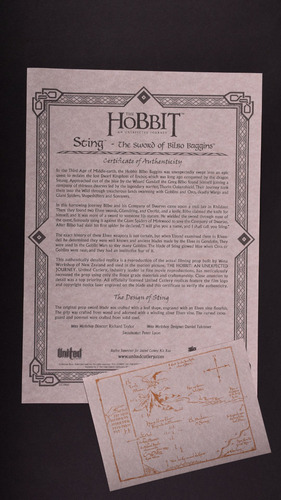 Imagen 8 de 10 de Espada Daga Dardo Sting Señor De Los Anillos Hobbit Oficial