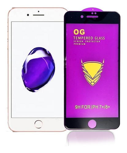 Mica Cristal Templado 10d Premium Para iPhone 7 Plus/ 8 Plus