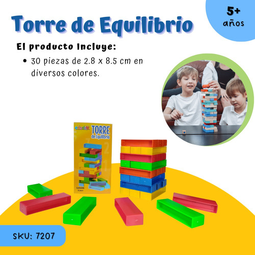 Juego Torre De Equilibrio Didáctico Niños
