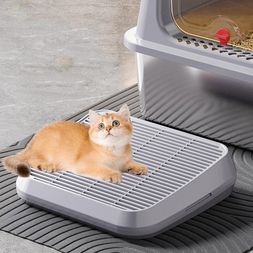 Almohadilla Reutilizable Kitty Liter Pad Para Pie De Cama, C