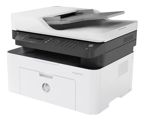 Imagen 2 de 4 de Impresora multifunción HP LaserJet 137fnw con wifi blanca y negra 220V - 240V
