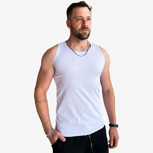 Regata Básica Estilo Americana Masculina Canoa Tank