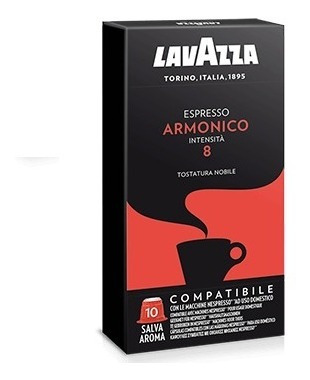 Café Lavazza Cápsulas Armónico X 10 Compatibles Nesspreso