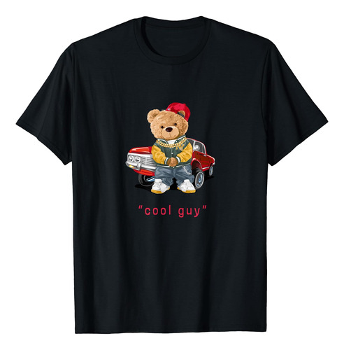 Cool Teddy Bear Vintage Car Guy Diseños Gráficos De Dibujos 