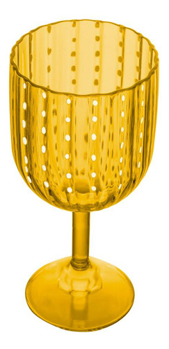 6 Taças De Acrílico Orquídea Âmbar 350ml Wolff