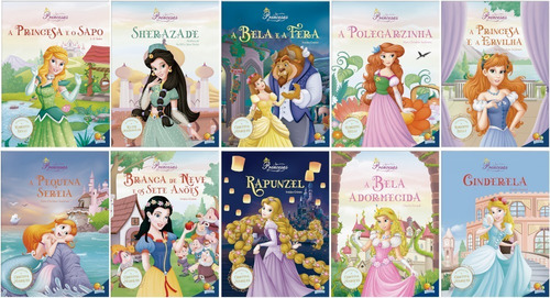 Coleção Meu Sonho De Princesas - Kit Com 10 Livros - 20x27cm - 20 Páginas - Ricamente Coloridos