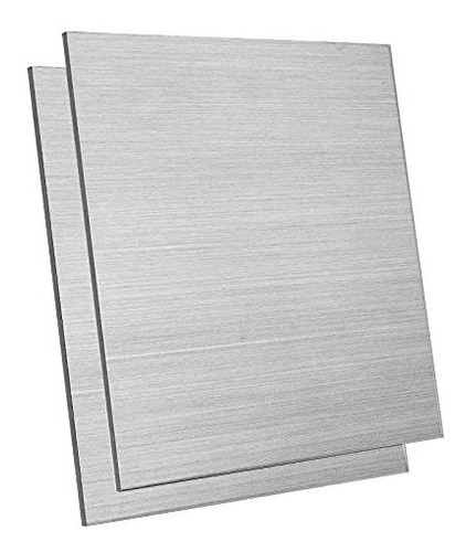 Paquete De 2 Láminas De Aluminio 6061 T6, 6 X 6 Pulgadas, 1/