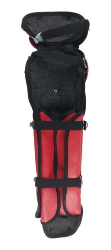 Espinilleras De Béisbol Doble Protección Color Rojo Radach