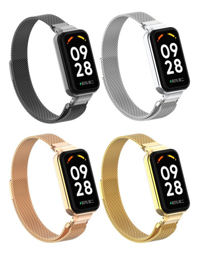 Xiaomi Mi Band 8 Active Manilla Pulsera Correa Metálica 