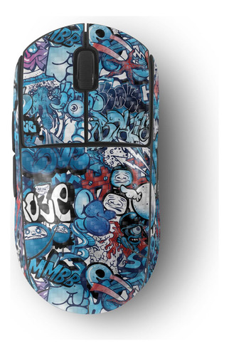 Skin Para Mouse Inalambrico Logitech G Pro Juego Blue Meanie